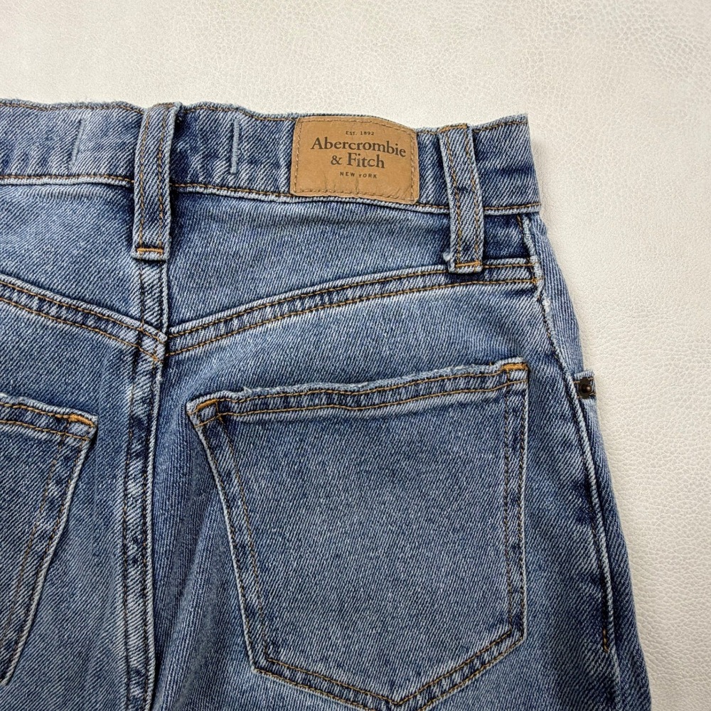 Abercrombie & Fitch 90s Straight Ultra High Rise Curve Love Jeans Blue 24 00R - Picture 11 of 11